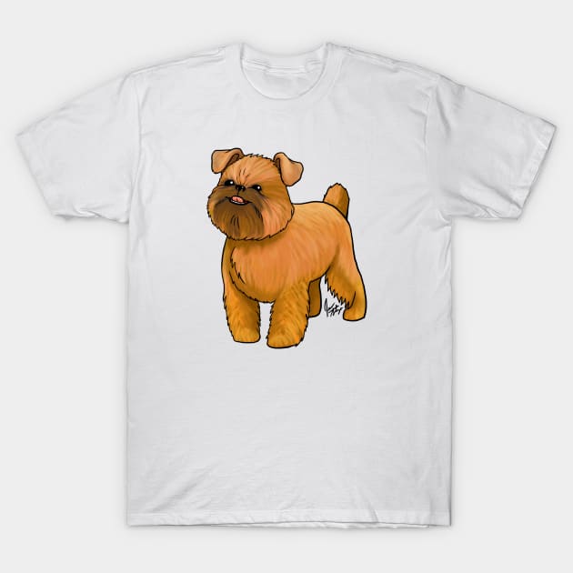 Dog - Brussell's Griffon - Natural Red T-Shirt by Jen's Dogs Custom Gifts and Designs